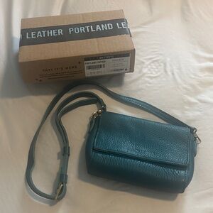 Portland Leather Soul Blue Metro Mini Crossbody Bag NEW